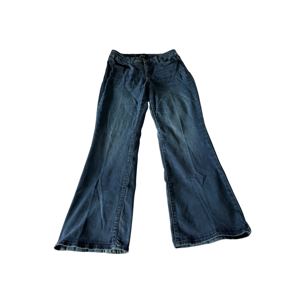 Jordache Mid Rise Curvy Bootcut Jeans Dark Wash Size 10 Denim Pants